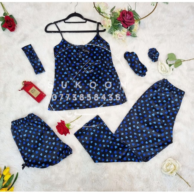 Ensemble pyjama décoré de "Petits Cœurs *EKDC7P*