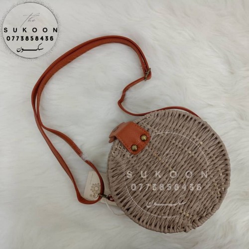 -Wicker handbags -Ronde
