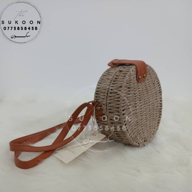 -Wicker handbags -Ronde