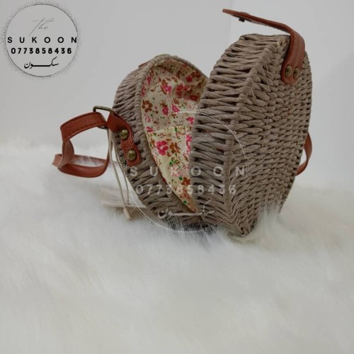 -Wicker handbags -Ronde