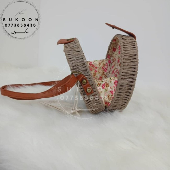 -Wicker handbags -Ronde