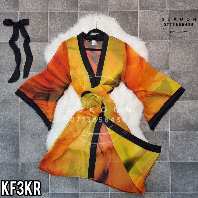 -kimono une piece en foulard -KF3KR