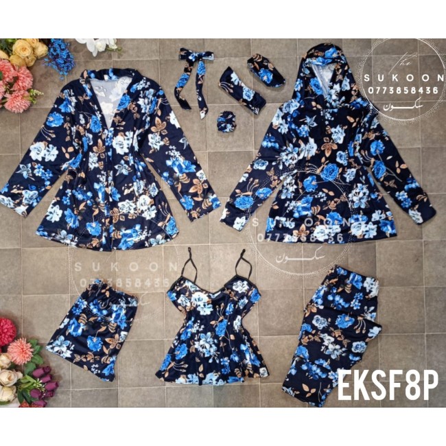 Ensemble Pyjamas 8Pcs Fleuri -EKSF8P-