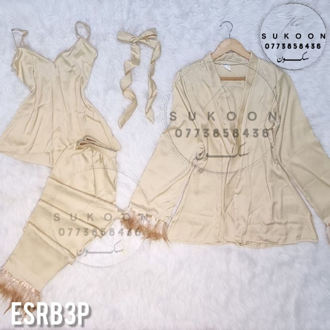 -Ensemble pyjama 3 pcs beige -ESRB3P