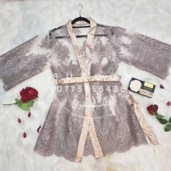 ensemble de pyjamas élégante avec peignoir en...