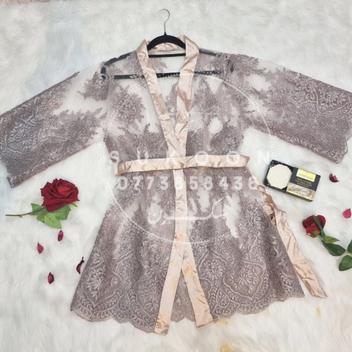 ensemble de pyjamas élégante avec peignoir en dentelle * EDS3P *