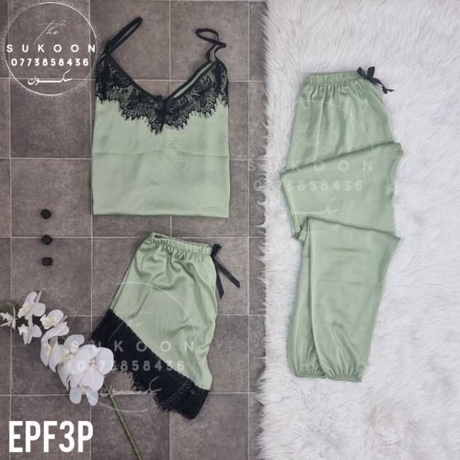 - Ensemble pyjama féminine en satin -EPF3P