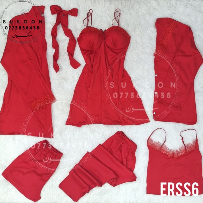 -Ensemble pyjama rouge 06 pcs -ERSS6