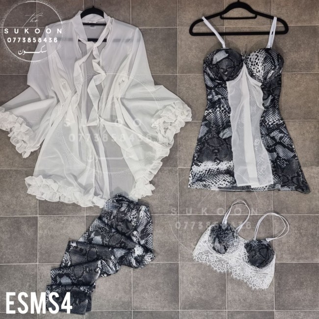 -Pyjama serpent en Blanc -ESMS4