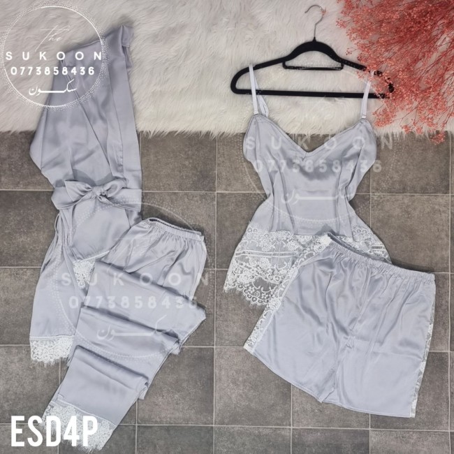 -Pyjama en satin 4 psc -ESD4P