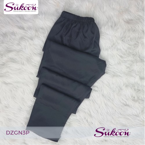 -Pyjama 03 pieces en satin noir -DZGN3P