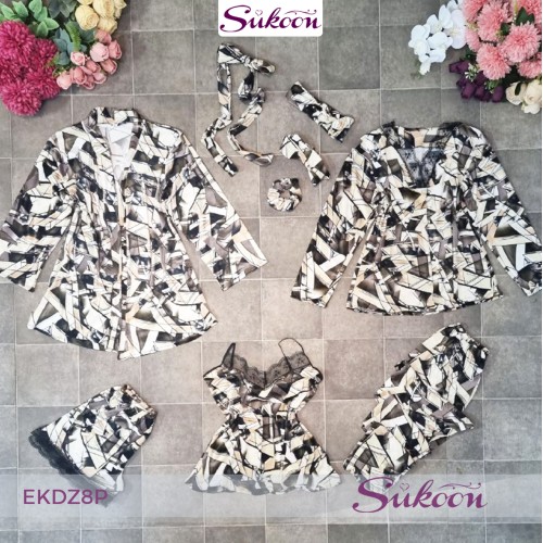 Ensemble de Pyjamas sexy et classe décorée avec dentelle * EKDZ8P*