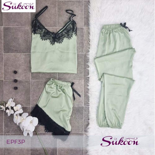 - Ensemble pyjama féminine en satin -EPF3P