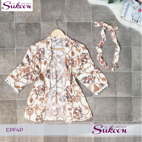 -Ensemble de pyjama en tissu 4 pieces-EPF4P