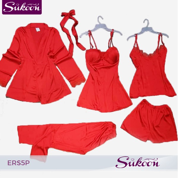 -Ensemble pyjama en soie 05 pcs -ERS5P