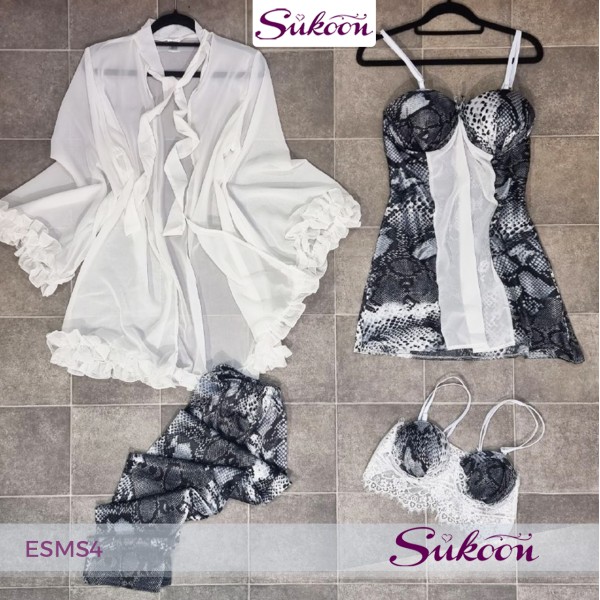 -Pyjama serpent en Blanc -ESMS4