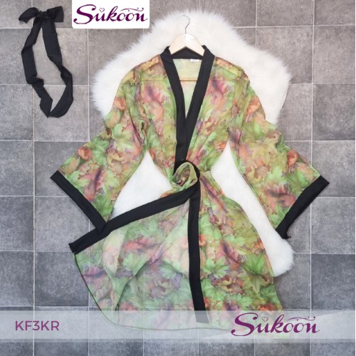 -kimono une piece en foulard -KF3KR