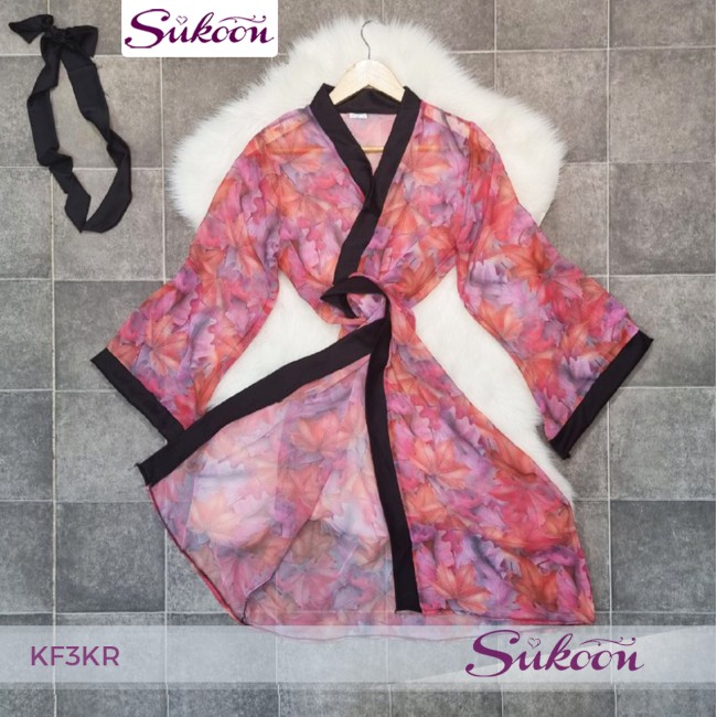 -kimono une piece en foulard -KF3KR
