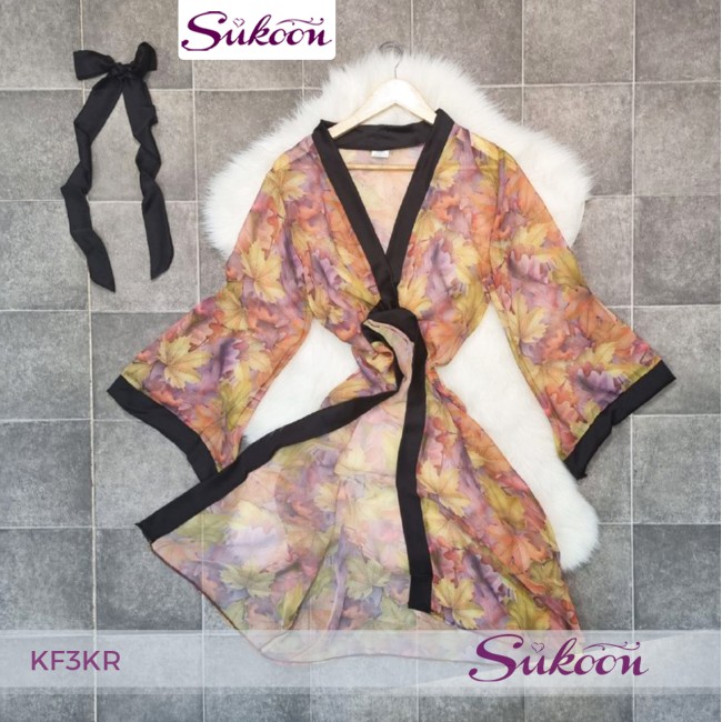 -kimono une piece en foulard -KF3KR