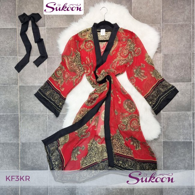 -kimono une piece en foulard -KF3KR