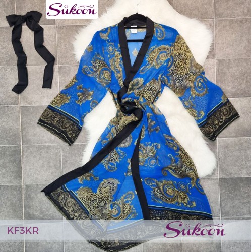 -kimono une piece en foulard -KF3KR