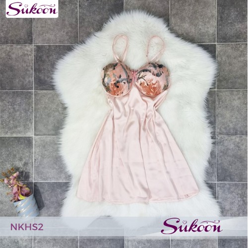 -Déshabillés en satin et velours 02 pcs -NKHS2