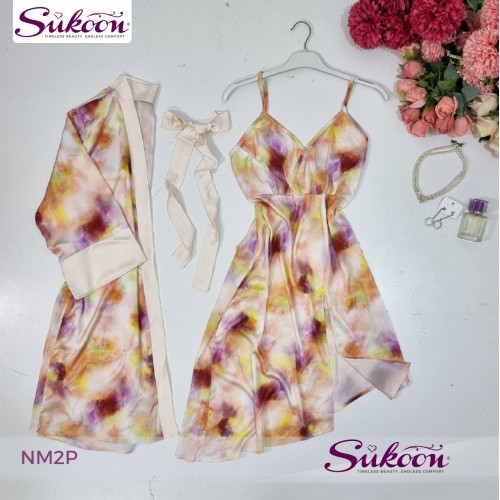 -Nuisette 2 psc en soie -NM2P