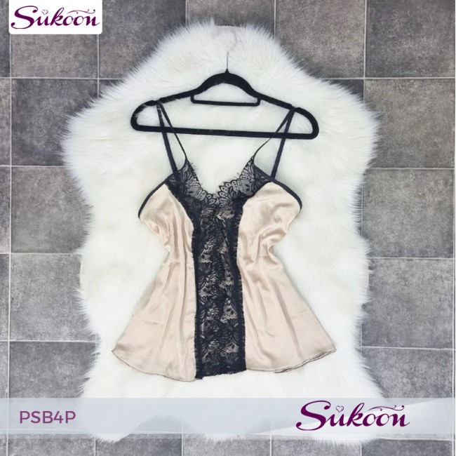 -Pyjama féminine 4 pieces en satin -PSB4P