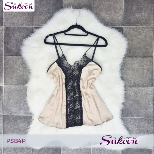-Pyjama féminine 4 pieces en satin -PSB4P