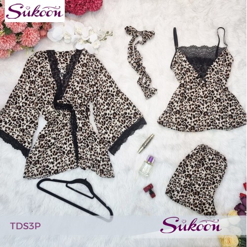 - Pyjama léopard 3pieces -TDS3P