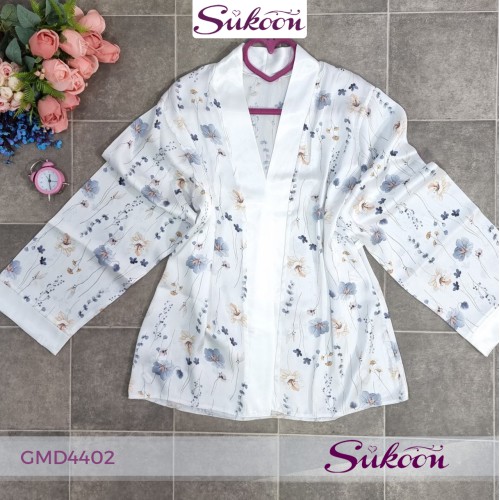 -Pyjama a fleurs en satin -GMD 4402