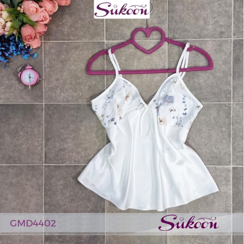 -Pyjama a fleurs en satin -GMD 4402