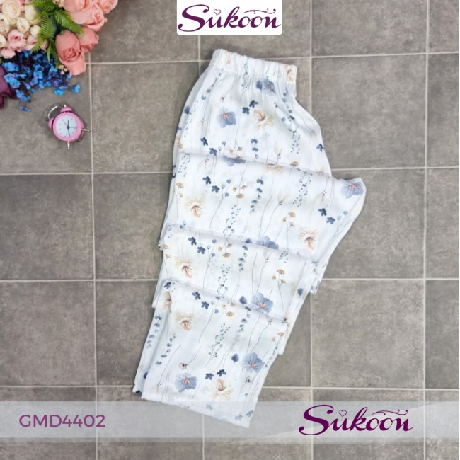 -Pyjama a fleurs en satin -GMD 4402