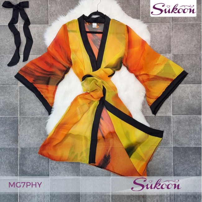 -Sunset pyjama ensemble de 6 pieces en soie-MG7PHY