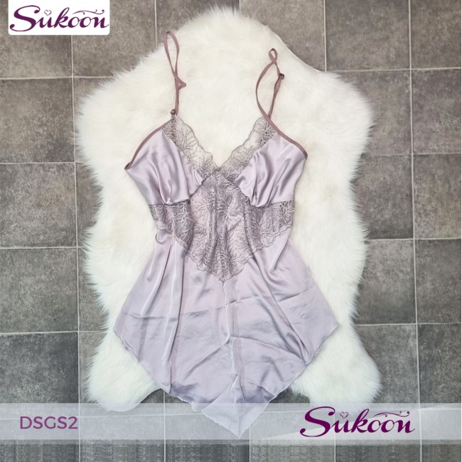 - Nuisette 2 pièces en soie -DSGS2