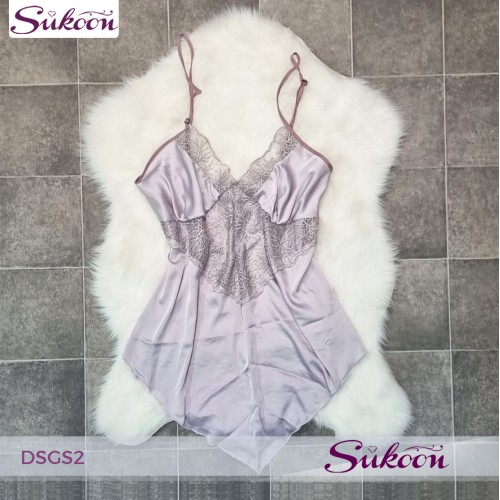 - Nuisette 2 pièces en soie -DSGS2