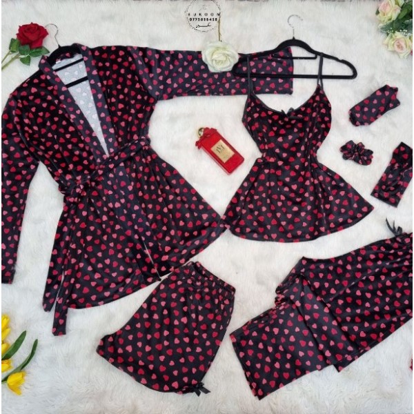 Ensemble pyjama décoré de "Petits Cœurs *EKDC7P* 2
