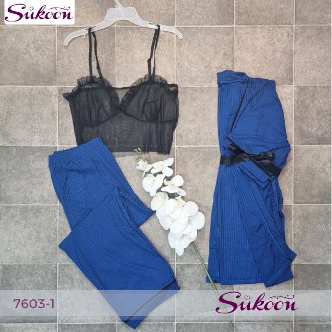 -Ensemble pyjama avec pantalon 3 pcs -7603-1