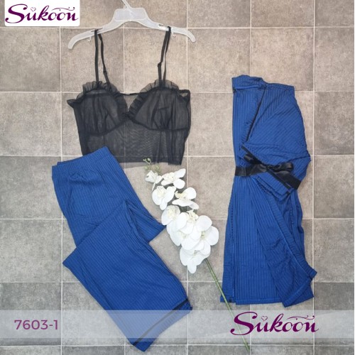 -Ensemble pyjama avec pantalon 3 pcs -7603-1