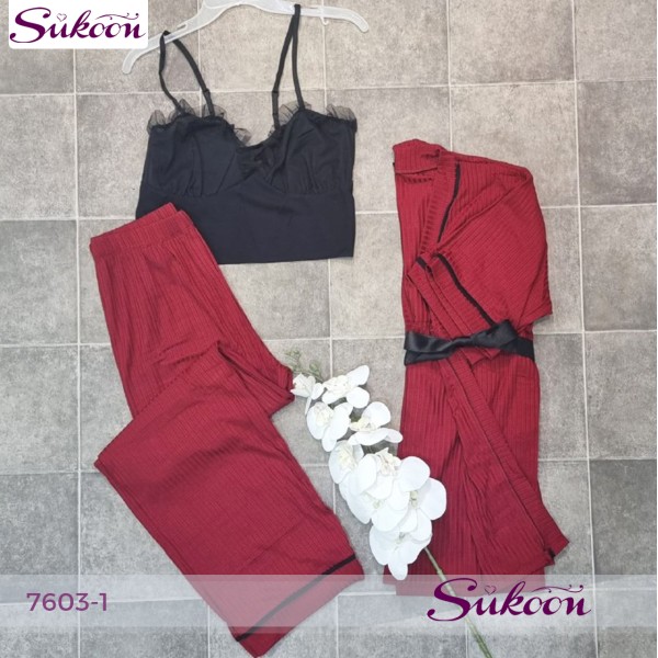 -Ensemble pyjama avec pantalon 3 pcs -7603-1