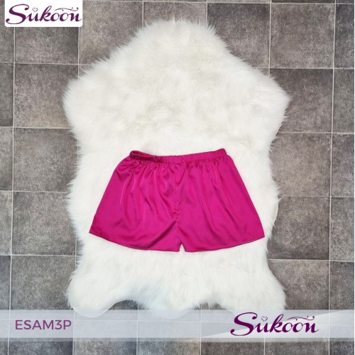 -Ensemble pyjama 3 pc en satin imprimé -ESAM3P