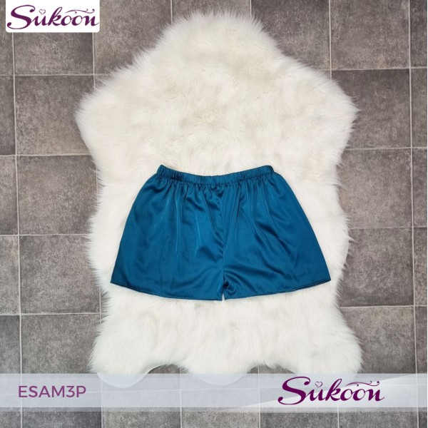 -Ensemble pyjama 3 pc en satin imprimé -ESAM3P 2