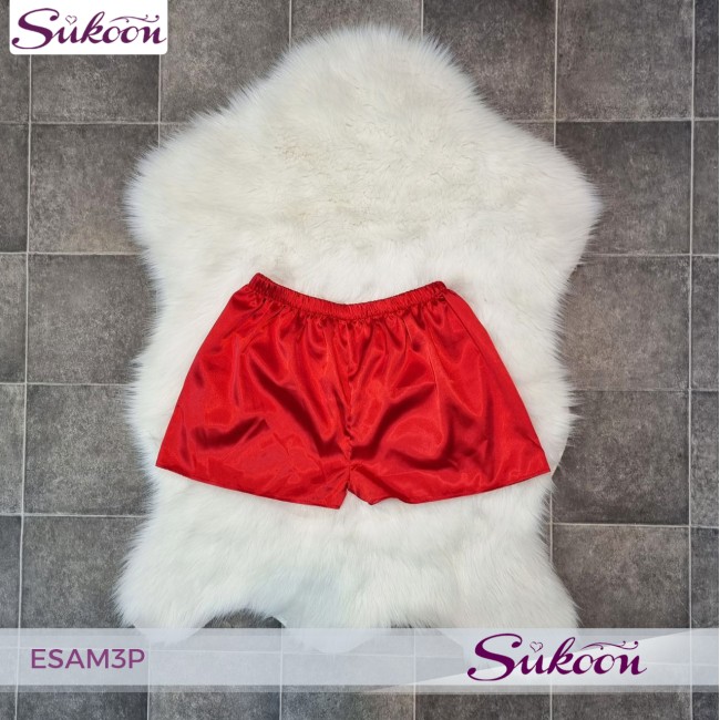 -Ensemble pyjama 3 pc en satin imprimé -ESAM3P