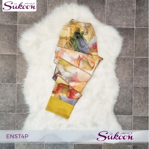 -Ensemble pyjama 4 pièces en soie imprimée -ENST4P