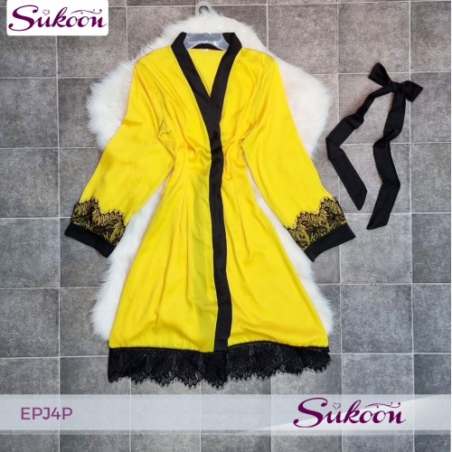 -Ensemble pyjama jaune 04 pièces-EPJ4P