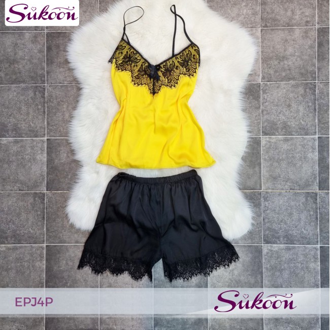 -Ensemble pyjama jaune 04 pièces-EPJ4P