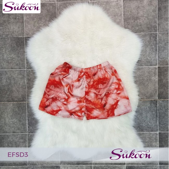 Ensemble pyjama 3 pièces en satin imprimé -EFSD3