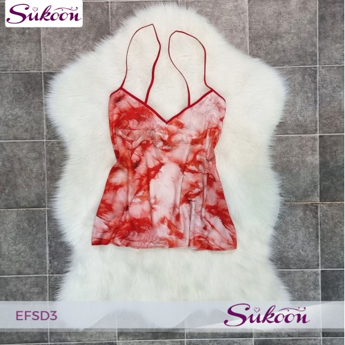 Ensemble pyjama 3 pièces en satin imprimé -EFSD3