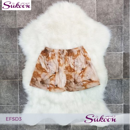 Ensemble pyjama 3 pièces en satin imprimé -EFSD3