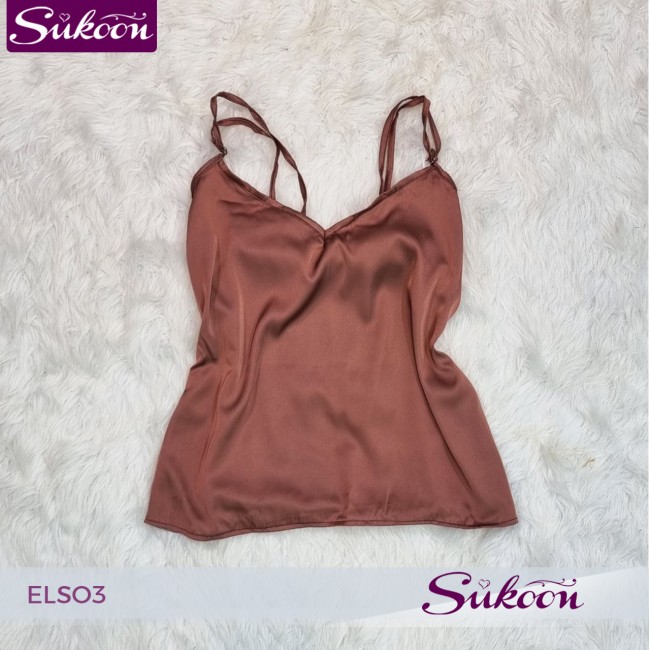 Ensemble pyjama 3 pc en satin fleuré -ELSO3-